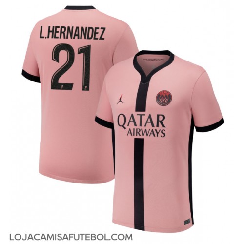 Camisa de Futebol Paris Saint-Germain Lucas Hernandez #21 Equipamento Alternativo 2024-25 Manga Curta